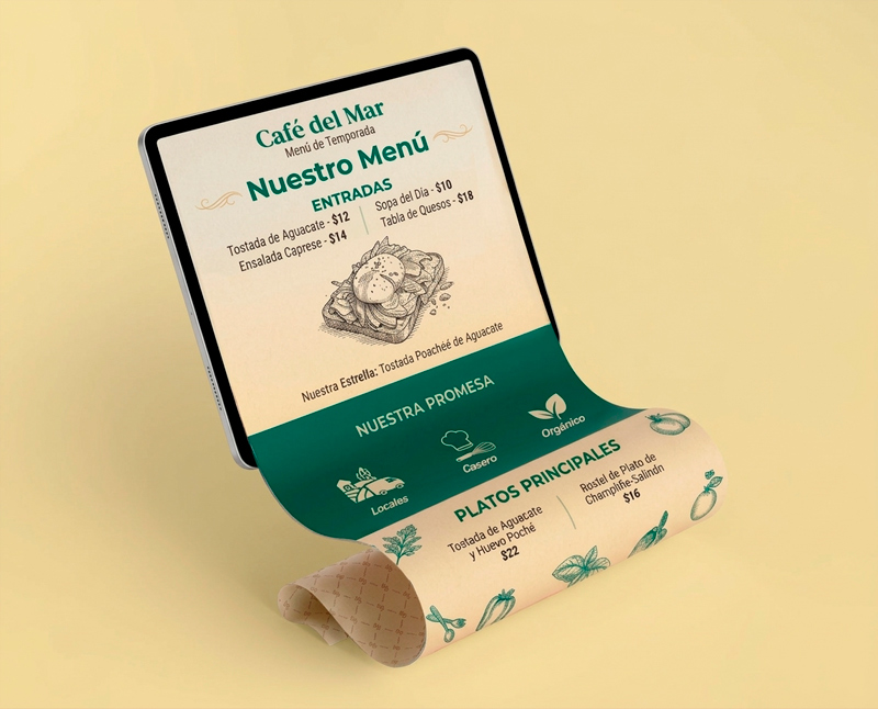 Menú digital adaptado